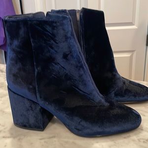 Sam Edelman blue velvet boots